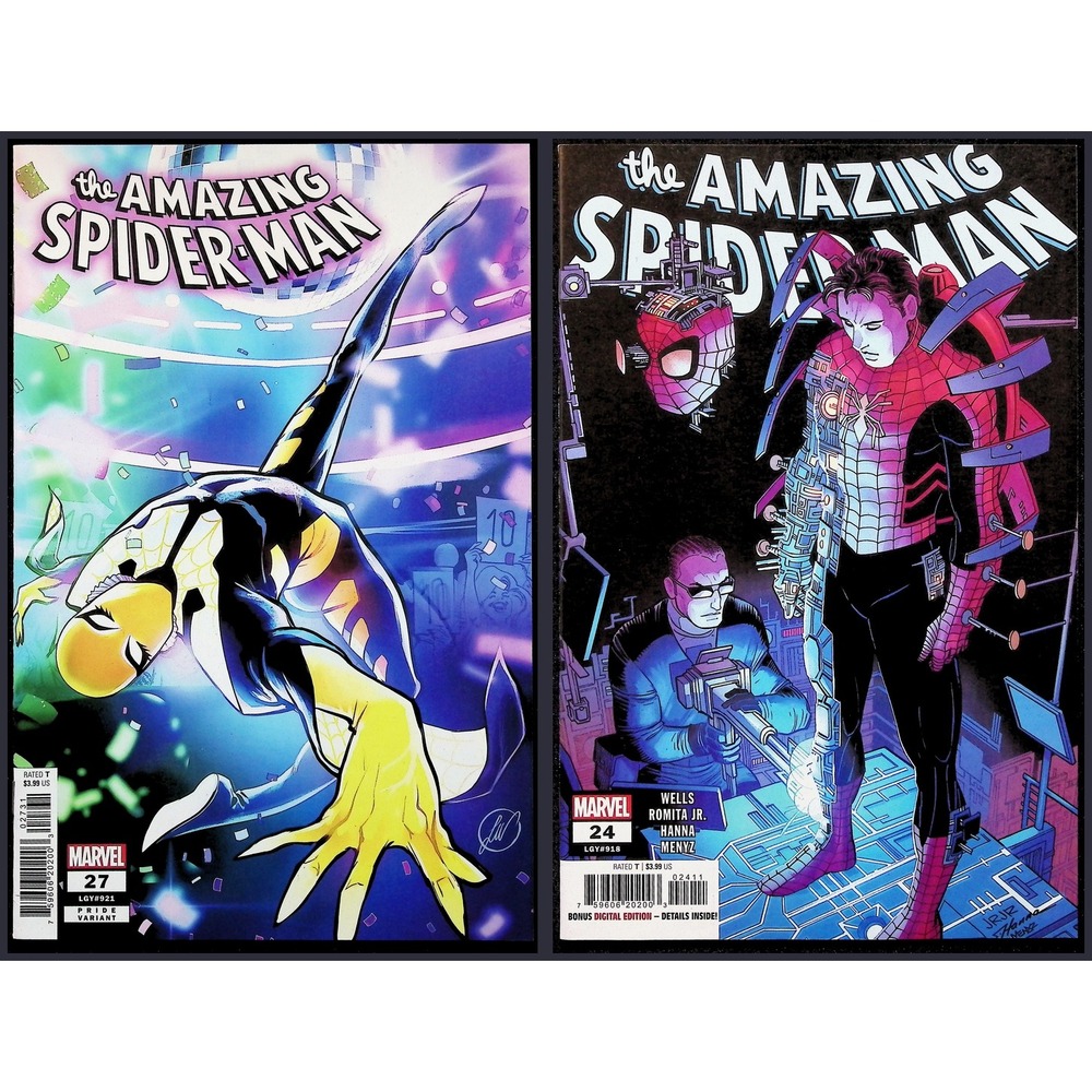 Amazing Spider-Man #24 27 Pride Variant Cover Marvel Comic Lot 2x Comic Lot
